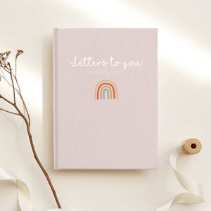 Cartas a mi hija Rainbow Baby Notebook, Rainbow Baby journal, regalo personalizado nombre Journal, Custom Journal Baby primer regalo de Navidad