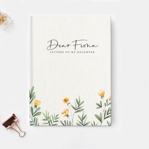 Cartas personalizadas a mi hija o nieta Cuaderno de tapa dura, Diario de hija querida, Libro de diario de nombre personalizado, Libro de diario de bebé