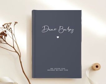 Dear Baby Hard Cover Notebook, Dear daughter journal, Letters to my daughter, Custom Journal Baby Book, letters to my baby journal gift