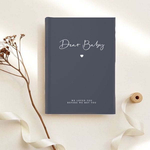 Dear Baby Hard Cover Notebook, Dear daughter journal, Letters to my daughter, Custom Journal Baby Book, letters to my baby journal gift