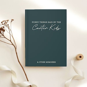 Coisas engraçadas que meus filhos dizem Caderno diário de memórias para crianças Caderno diário de memórias de família Presente personalizado para a família no Natal Presente para a mãe