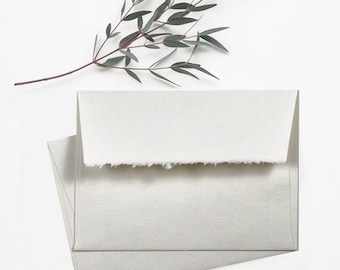 25 Natural Raw Deckled Edge Envelopes, Unique wedding envelopes, natural envelopes,fancy envelopes,modern envelopes, invitation envelopes