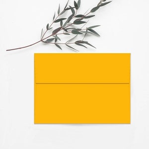 50 Mustard Yellow Envelopes, mustard wedding envelopes, orange yellow envelopes, colored envelopes,modern envelopes, invitation envelopes,
