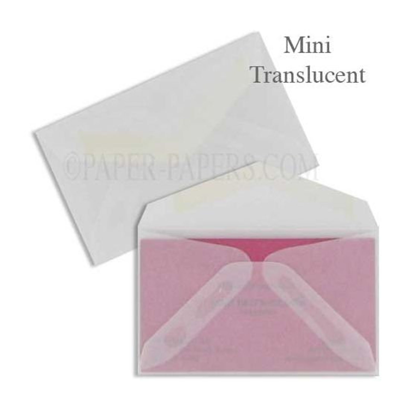 50 Mini Vellum Translucent Envelopes Vellum Wedding Etsy