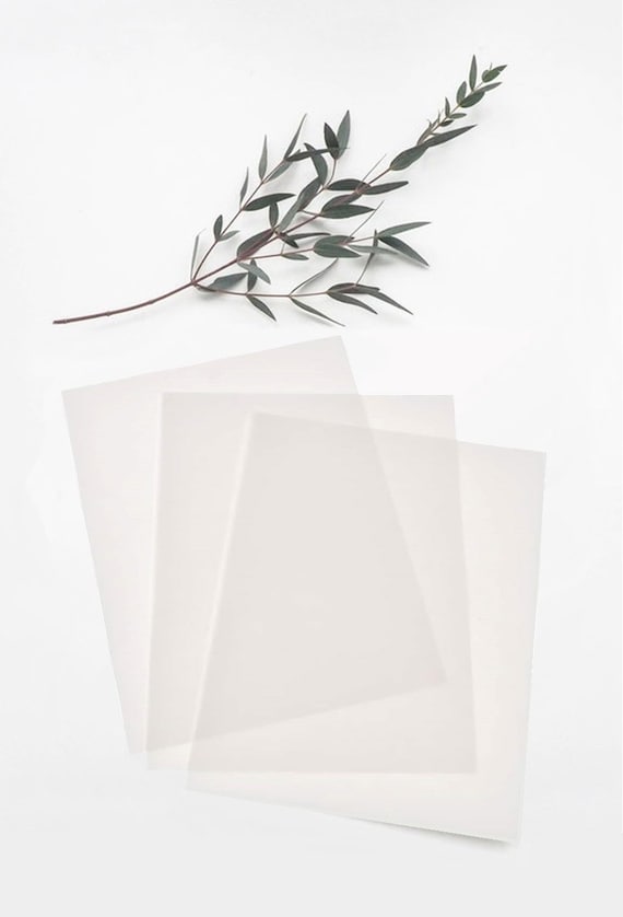 50 Vellum Translucent 8.5x11 Paper Sheets, Vellum Wedding