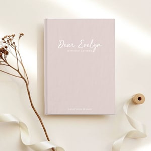 Cuaderno de tapa dura con cartas de cumpleaños para mi hija, diario para querida hija, diario personalizado con nombre como regalo, diario personalizado como regalo para bebé