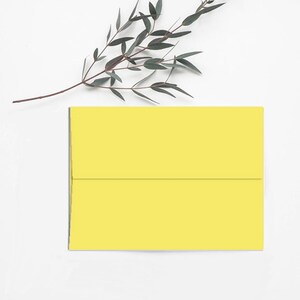 50 Yellow Envelopes, yellow wedding envelopes, canary yellow envelopes, colored envelopes,modern envelopes, invitation envelopes, banana