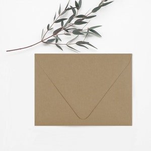 25 Kraft Recycled Envelopes, kraft wedding envelopes, kraft envelopes, colored envelopes, modern envelopes, invitation envelopes, recycled