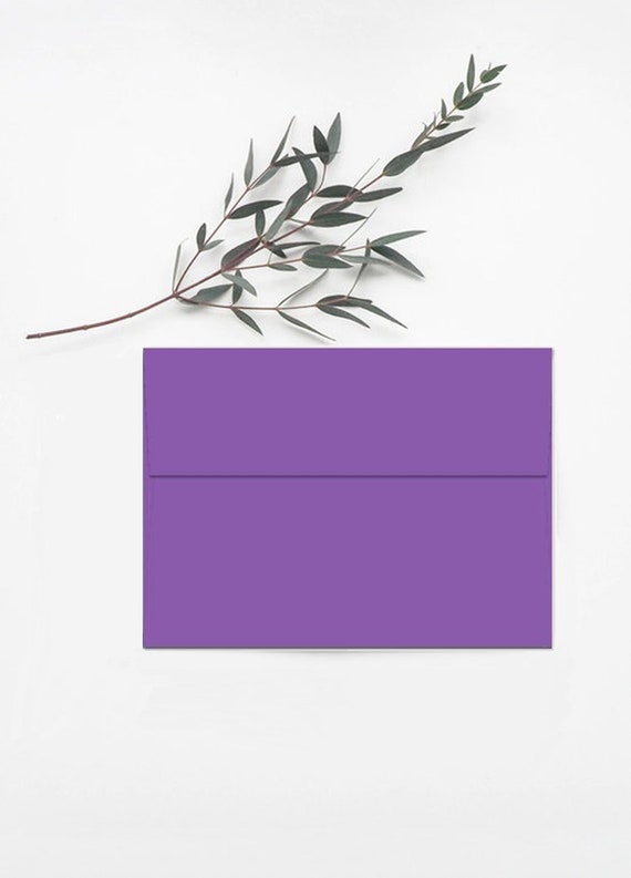 50 Purple Envelopes Purple Wedding Envelopes Purple Etsy