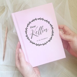 Cartas de cumpleaños a mi hija Cuaderno de tapa dura, Diario de querida hija, Diario personalizado con nombre de regalo, Diario personalizado Regalo para bebé