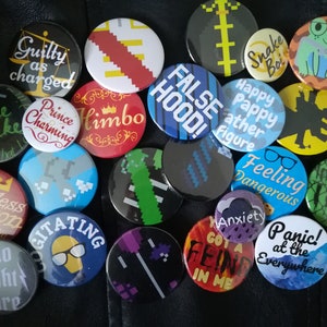 Sanders Sides pin badges 25mm, Logan Patton Roman Virgil Janus and Remus! +tss pronoun pins