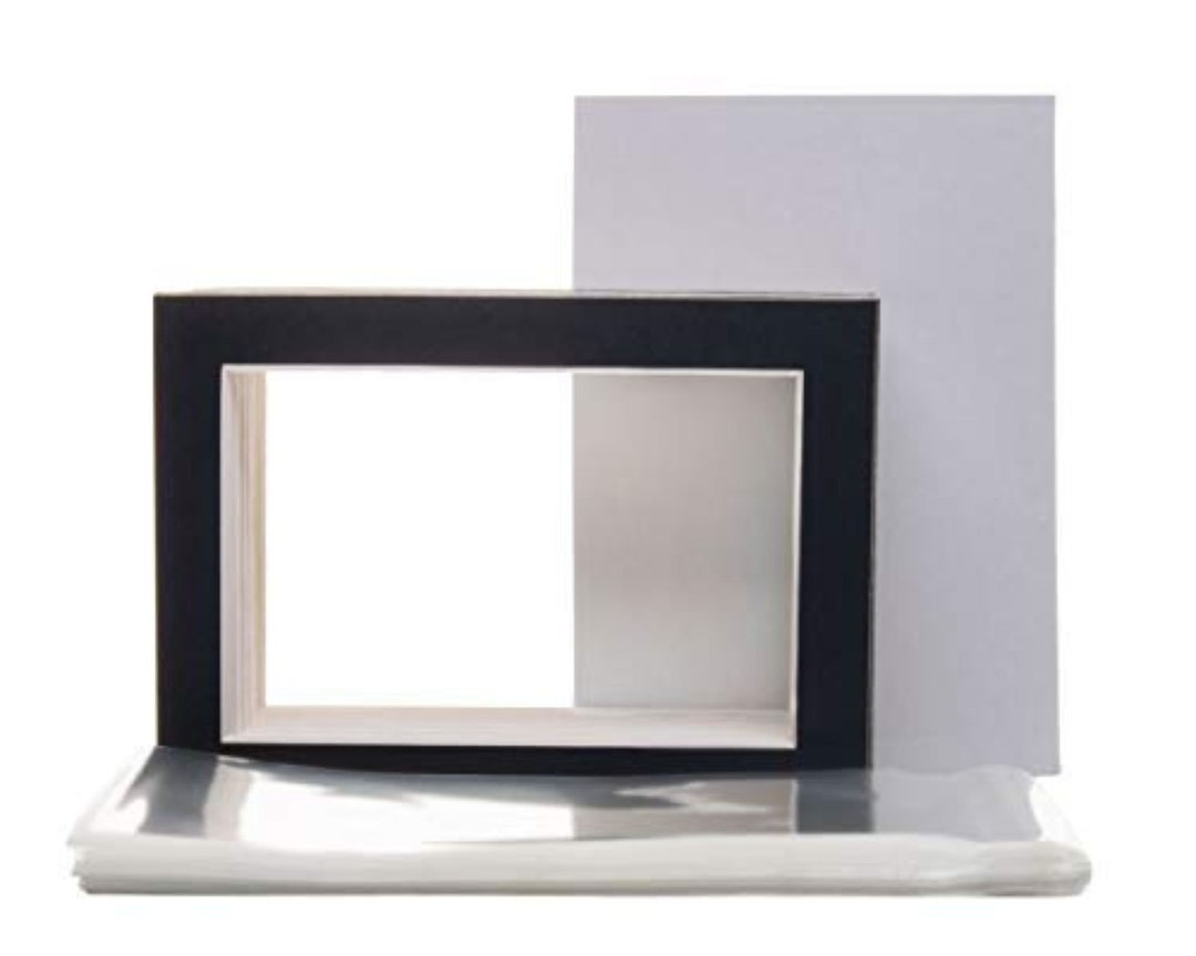 Iframe Pack of 100 5 X 7 Inch Pre-cut Black OR White Picture Mats ...