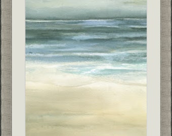 iFrame - Tranquil Sea II | Contemporary Framed Artwork | Interior Accents | Coastal (23 x 31)