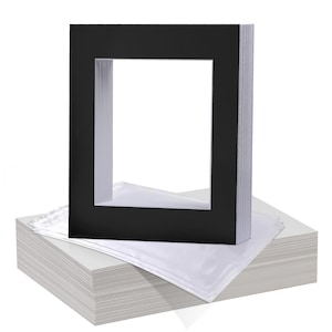 Paspartús precortados iFrame de 12,7 x 18,8 cm + tableros de soporte + bolsas de plástico transparente para fotos de 10 x 15 cm (juego completo sin ácido) (paquete de 100)