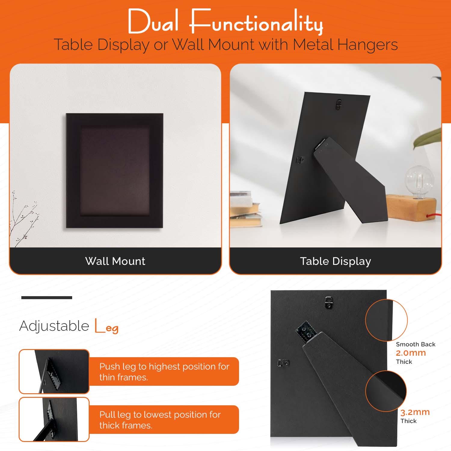 Iframe Adjustable DIY Easel Backs Easel Stand for Pictures Solid Black ...