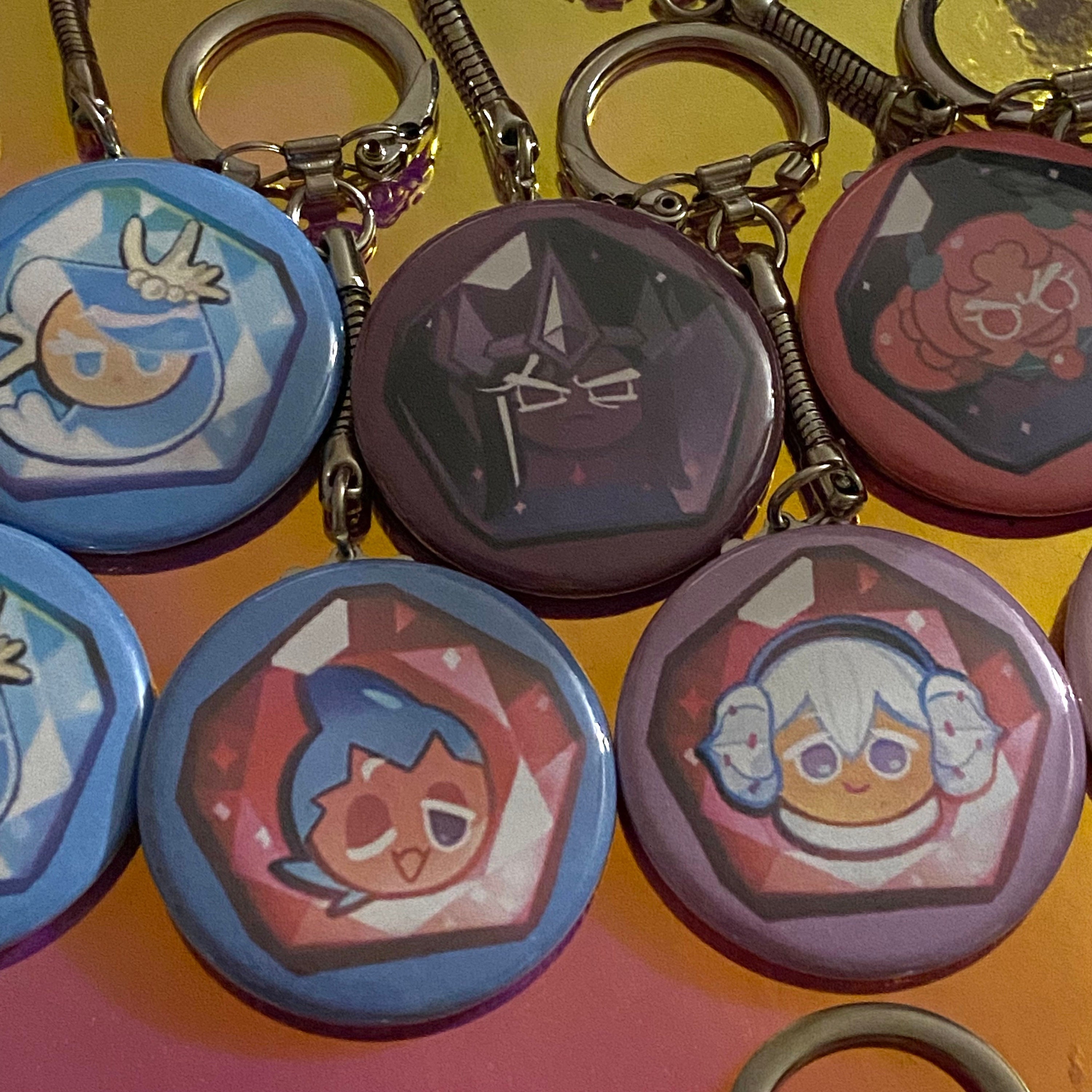 Cookie Run Kingdom SOULSTONES Pinback Buttons and Keychains Black Pearl