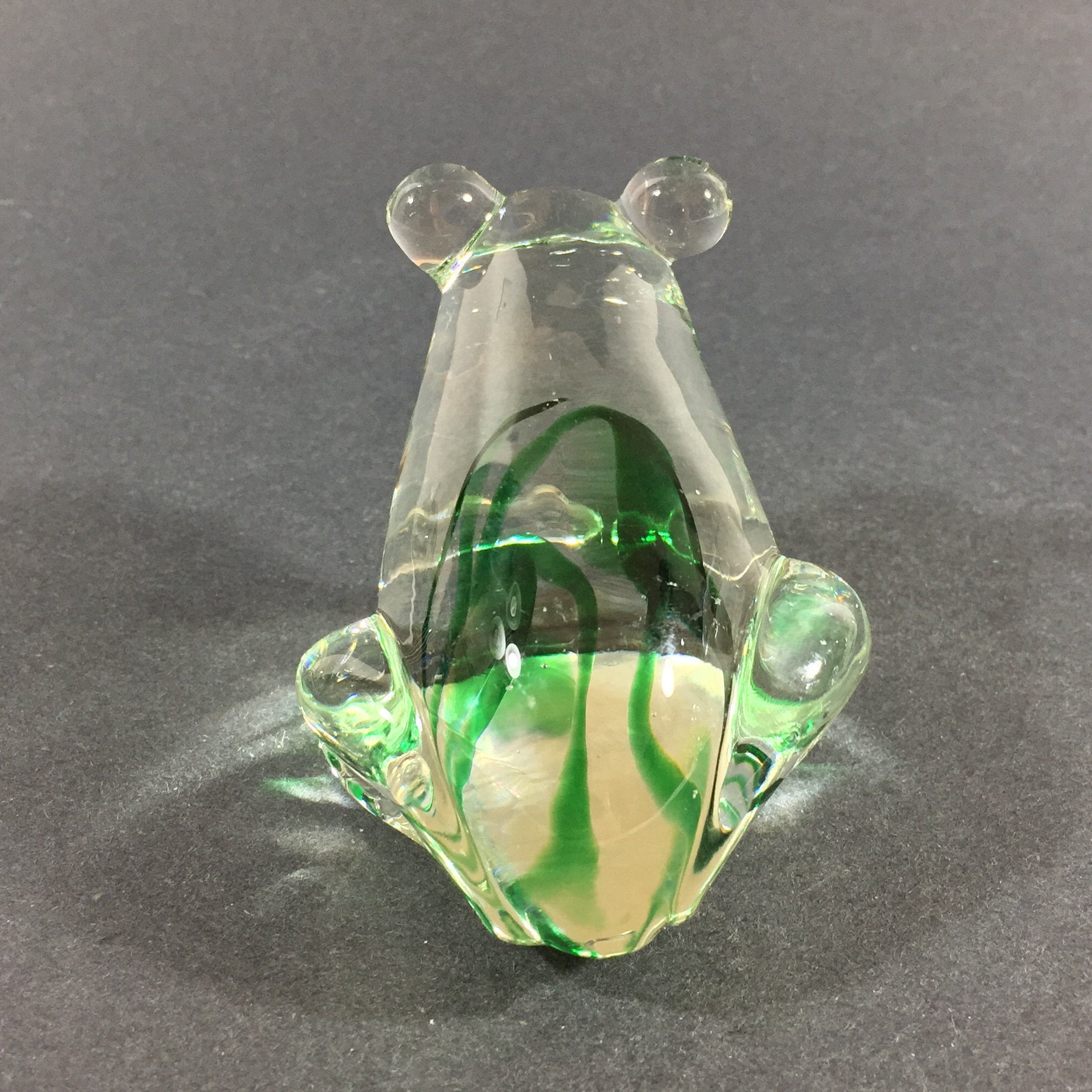 Vintage Murano Style Glass FROG Figurine Unique TOAD Etsy