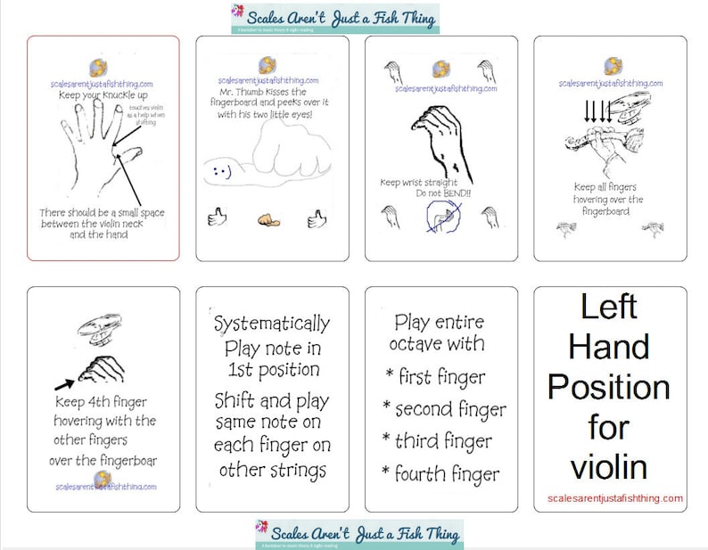 Finger Exercises and Position Cards for Violinists Etsy