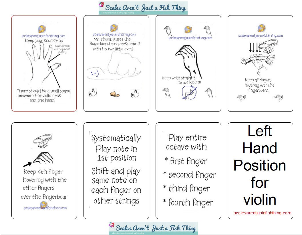 Finger Exercises and Position Cards for Violinists Etsy