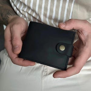 Portefeuille homme fabriqué à la main, portefeuille femme, portefeuille en cuir, cadeau de Noël pour elle, portefeuille fait main, portefeuille en cuir véritable