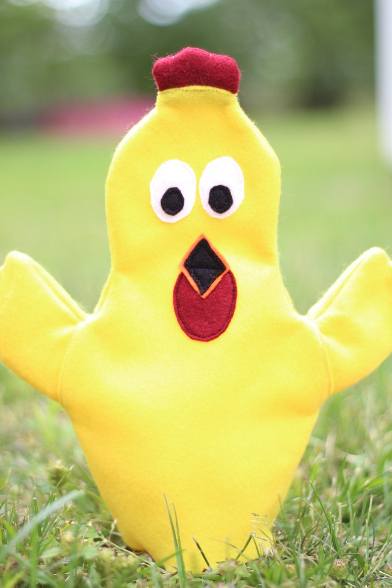 Chicken Animal hand puppet pattern for adults PDF Sewing Etsy