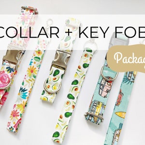 Dog collar with matching keychain hot sale