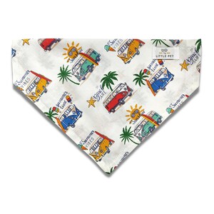 Sommer Hundehalstuch, Beach Dog Bandana über dem Halsband, Personalisiertes Bandana, X-klein, Klein, Medium, Großes Bandana, Haustier Bandana