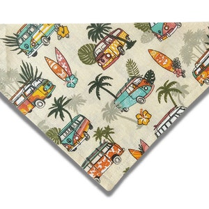 Beach Dog Bandana, Summer Dog Bandana, Surf Dog Scarf, Cream Dog Bandana, Dog Bandana Personalized, Cat Bandana