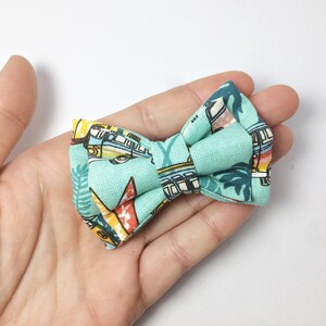 Hippie Van Dog Bow Tie , Flower power , Surf beach dog bow , Summer Bow Tie for dogs , " HIPPIE " S – 7x3cm [3”x1”]