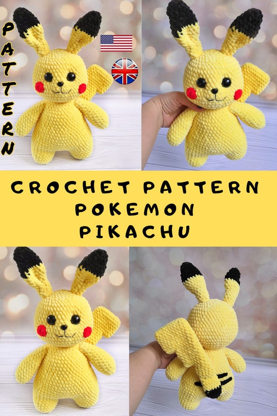 Pokemon pattern / pokemon crochet pattern / pikachu pattern / | Etsy