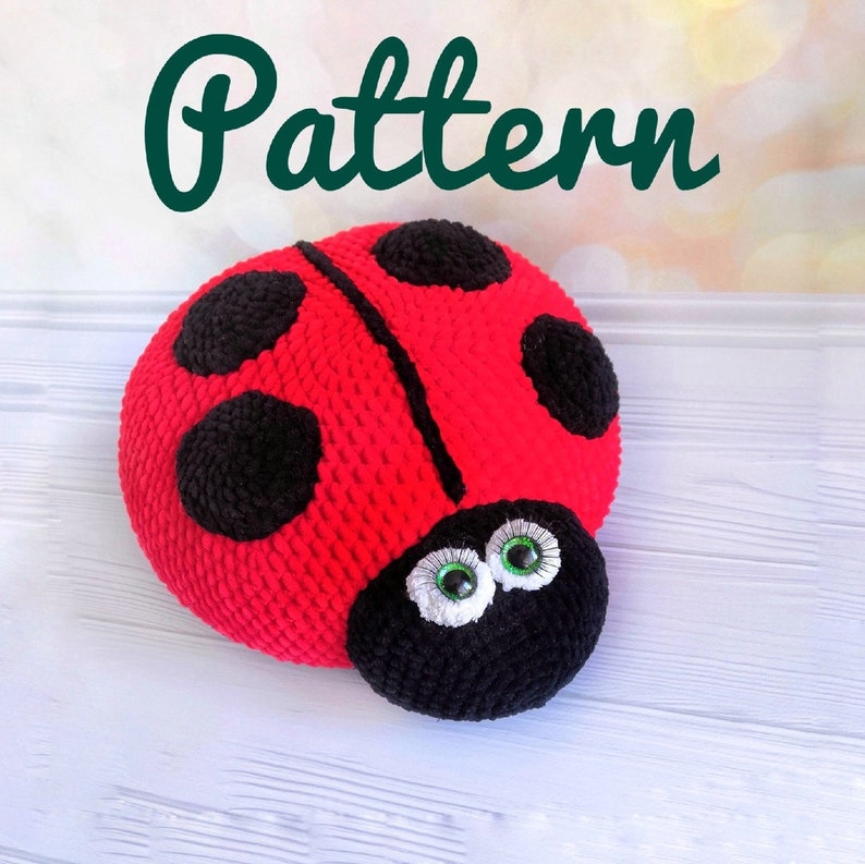 Crochet PATTERN Ladybug.Amigurumi pillow plush.Plush pattern. Etsy