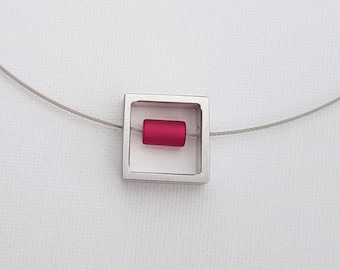 I Interchangeable necklace - small frame including 9 interchangeable Polaris beads - neckless for women - aluminum jewelry - Polaris jewelry - jewelry