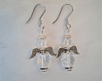 Glass bead earrings with ear hooks - best friend gift - earring - hanging earring OR 8