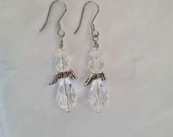 Glass bead earrings with ear hooks - best friend gift - earring - hanging earring OR 9