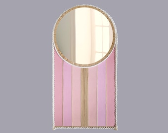 pastel colored wall mirror boho | Wall decoration