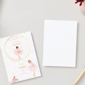Ballet Birthday Party Invitation - Digital Ballet Party Printable for Toddler Girls - Ballerina Birthday Invite