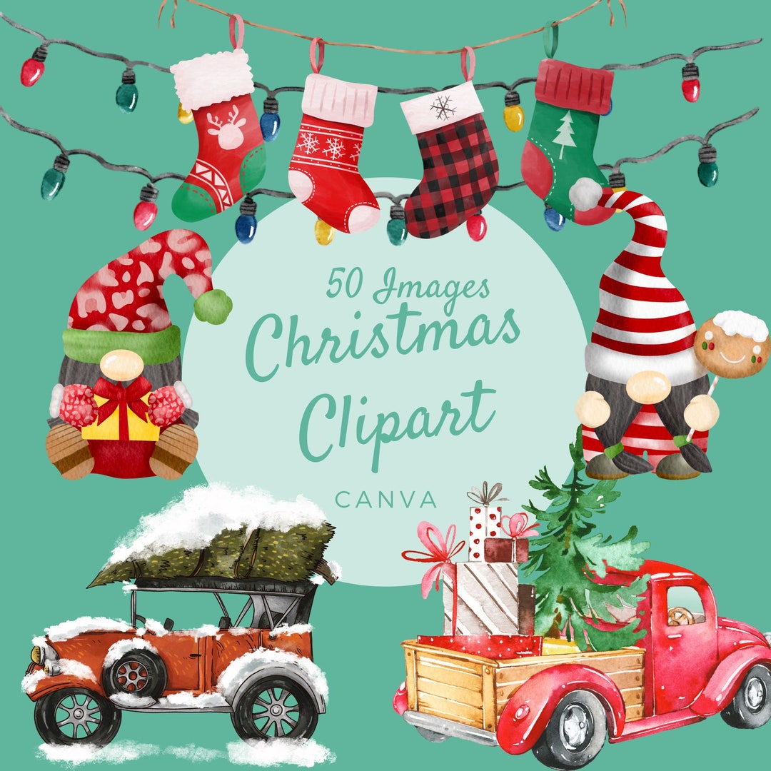 Christmas Decor Clipart Cozy Christmas Clip Art Holiday Clipart Decor PDF Digital Images Fun ...