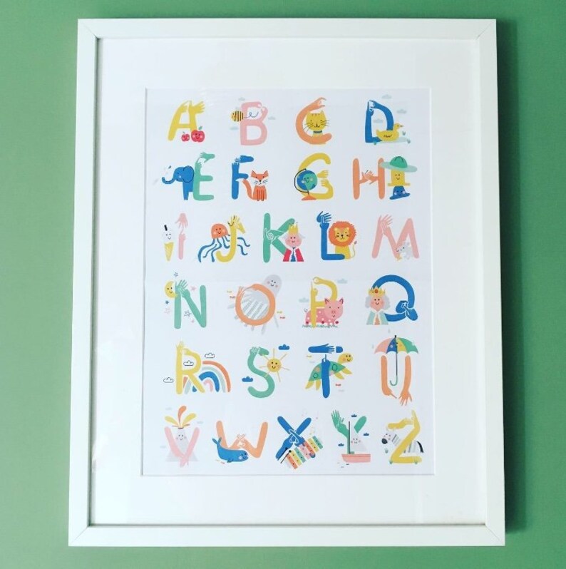 Fingerspelling Alphabet Poster British Sign Language BSL Etsy