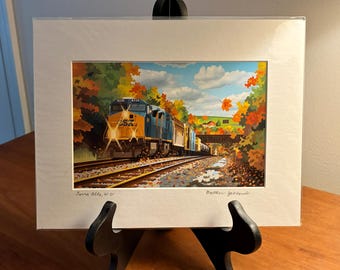 ウェストバージニア州テラアルタの列車のイラスト