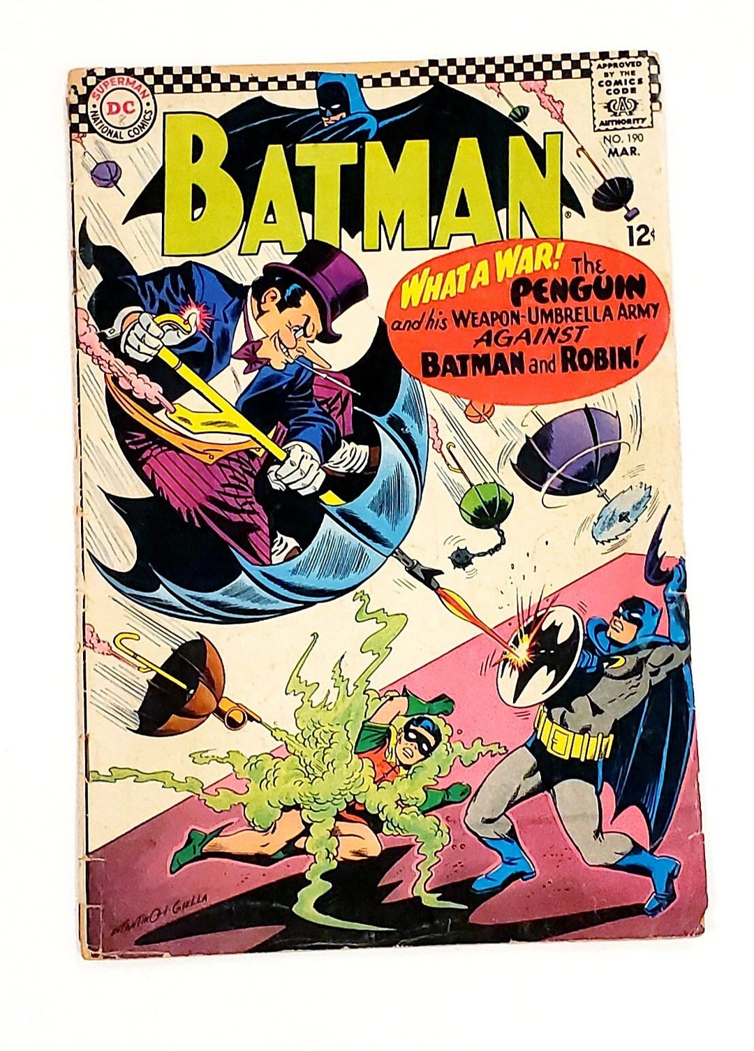 Vintage 1967 DC Comic Book Batman #190 Featuring the Penguin - Etsy