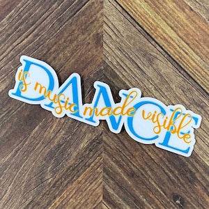 Dance Stickers for Dancer Gift Dance Teacher Gifts for Dance Recital Dance Waterproof Stickers for Water Bottle