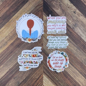 Anne of Green Gables Stickers L. M. Montgomery Waterproof Stickers Anne of Green Gables Magnets Anne With an E Gift for Book Lover Gift