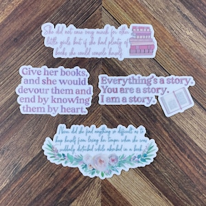 Book Lover Gift Book Sticker A Little Princess Sticker Frances Hodgson Burnett Magnet Princess Gift for Book Lover Gift for Book Nerd Gifts