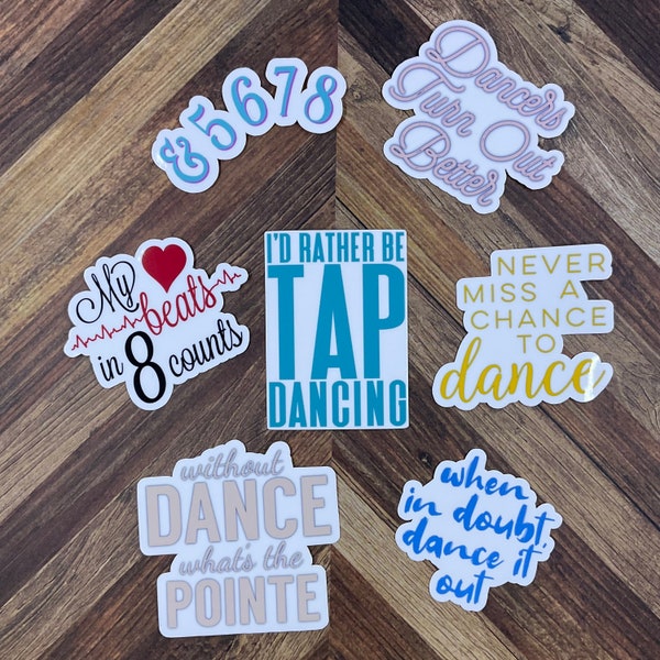 Dance Stickers for Dancer Gift Dance Teacher Gifts for Dance Recital Dance Waterproof Stickers for Water Bottle