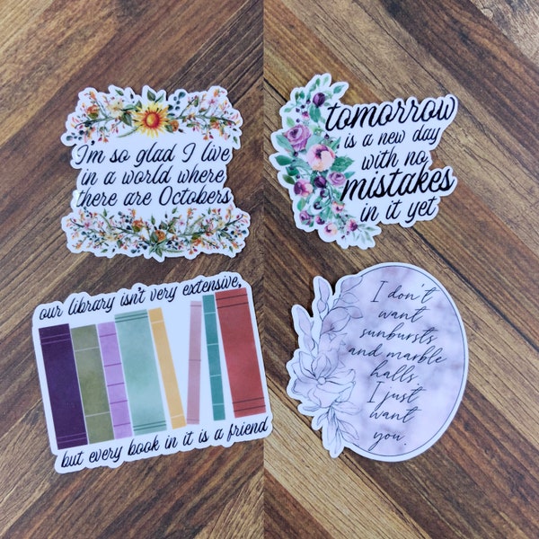 Anne of Green Gables Stickers - L. M. Montgomery - Waterproof Stickers and Ultra Thin Magnets