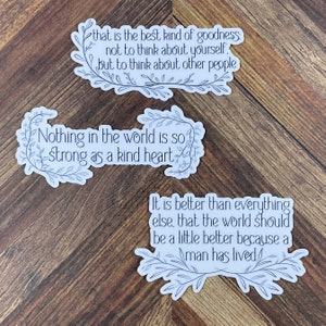 Stickers imperméables Little Lord Fauntleroy - Stickers Frances Hodgson Burnett - Stickers citation de livre - Stickers ou aimants étanches