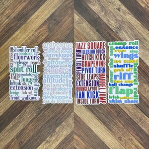 Dance Stickers for Dancer Gift Dance Teacher Gifts for Dance Recital Dance Terms Waterproof Sticker for Water Bottle