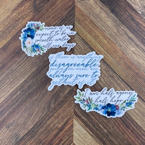 Persuasion Waterproof Stickers - Jane Austen Gifts - Jane Austen Stickers - Jane Austen Waterproof Stickers or Ultra Thin Magnets