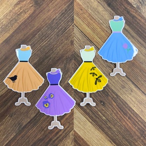 Vintage Vibes - Pudel Rock Aufkleber - 50s Fashion Stickers - Garten - Wasserdichte Aufkleber oder ultradünne Magnete
