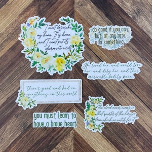 North and South Stickers - Elizabeth Gaskell Stickers - Waterproof Stickers or Ultra Thin Magnets